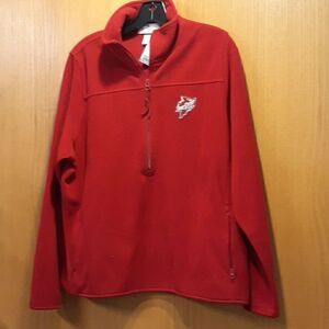 Iowa State Cyclones woman's red fleece jacket size L.